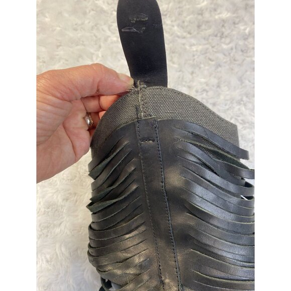 Guess By Marciano VTG ankle Booties Size 6 Fringe Cone Heel Fabric See details - Picture 8 of 15